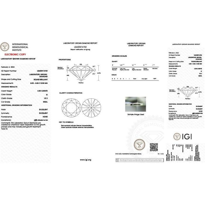 Ingen mindstepris - Ring - 14 karat Gulguld -  200ct tw Diamant (Laboratoriedyrket) - IDEAL EXEX G VS2 INGEN