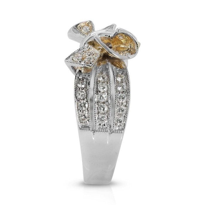 Ring - 18 kraat Gulguld, Hvidguld -  0.43ct. tw. Diamant (Natur)