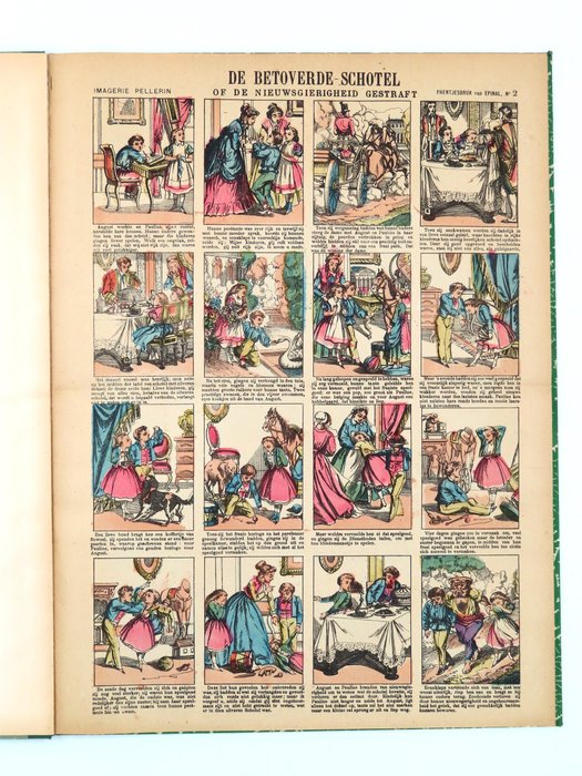 [Centsprenten] Images d'Epinal - Ali-baba en de 40 roovers, de Gelaarsde kat, Roodkapje, Asschepoetster e.a. - 1880