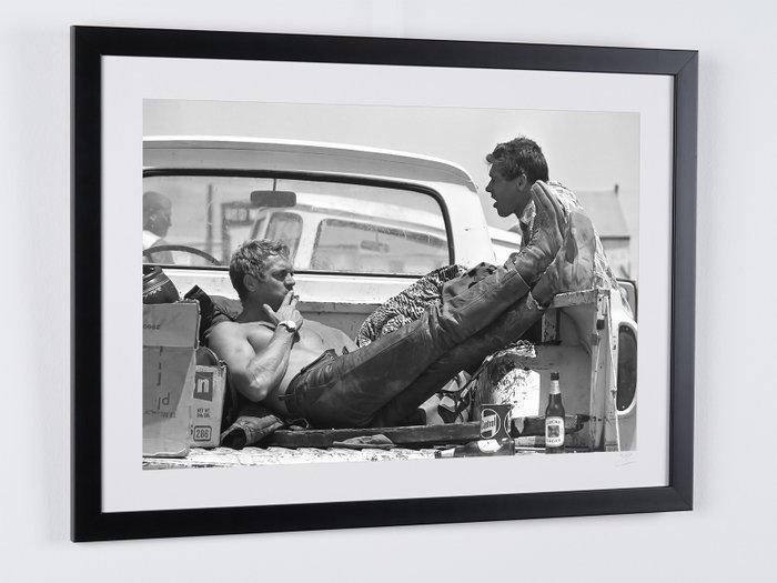 Steve McQueen (Mojave Desert 1963) - Fine Art Photography - Luxury Wooden Framed 70X50 cm - Limited Edition Nr 06 of 50 - Serial ID 16785 - Original Certificate (COA), Hologram Logo Editor and QR Code - 100% New items.