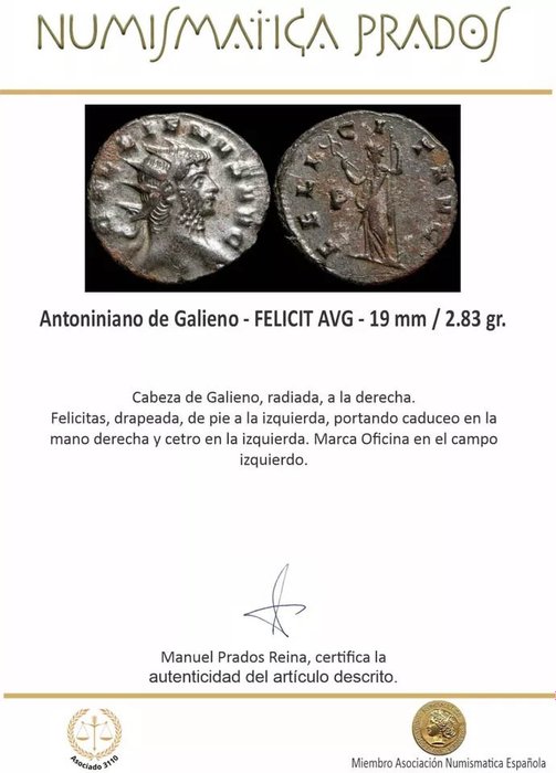 Romarriket. Gallienus (AD 253-268). Silvered Antoninianus DIANAE CONS AVG  (Ingen mindstepris)