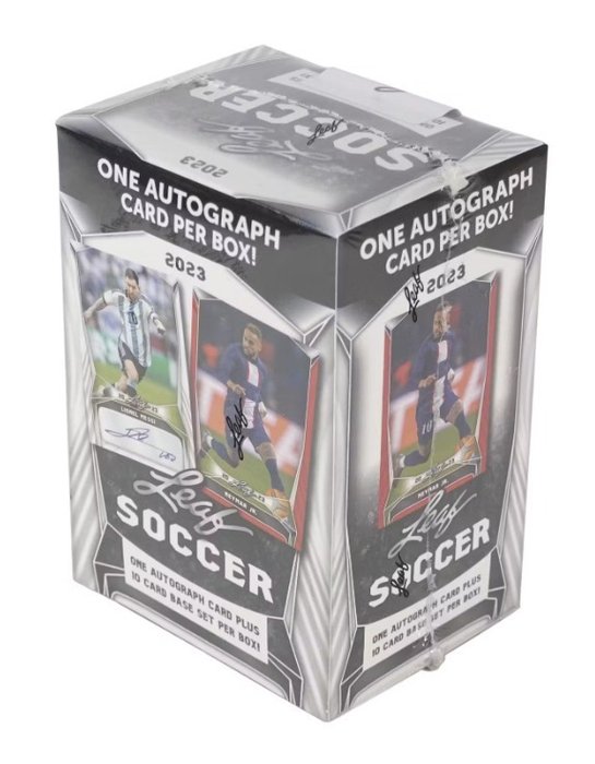 2023 Leaf - 1 Soccer Autograph x Box + 10 Base Cards Soccer - 1 Box - Næsten så god som ny (NM)