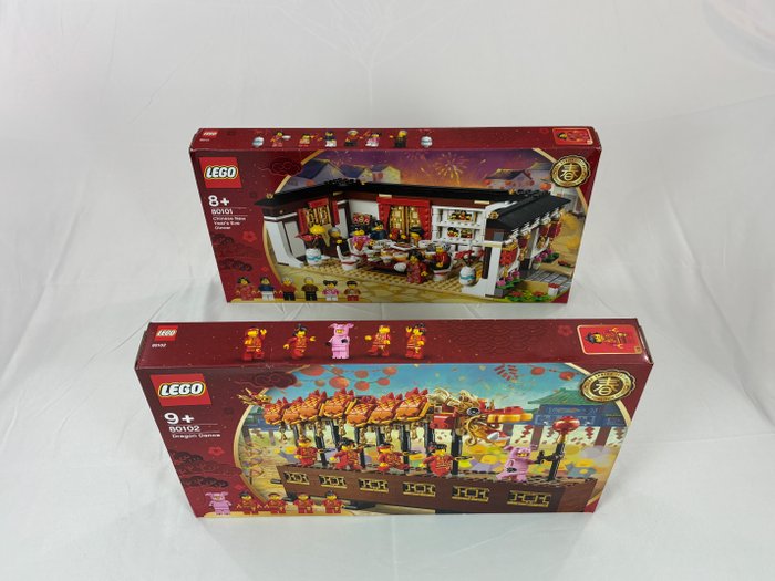 Lego - 80101 Chinese New Year's Eve Dinner - 80102 Dragon Dance - New - 2010-2020