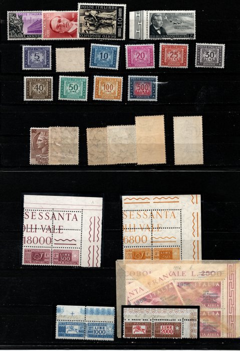 Italien 1950/1954 - 1950/54 Italiensk Republik parti nye frimærker med intakt gummi MNH**