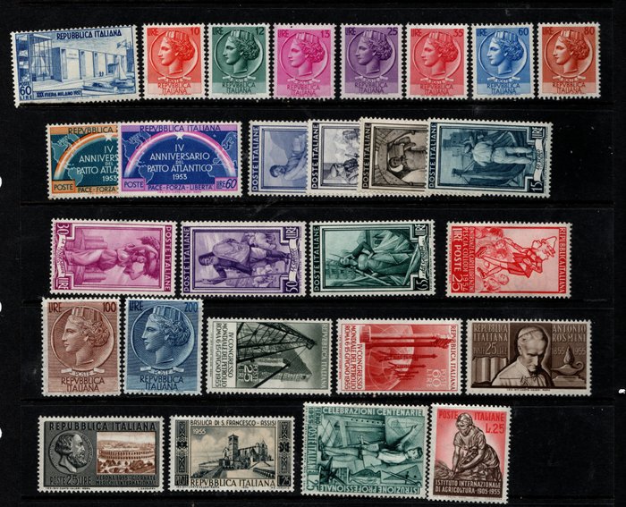 Italien 1950/1954 - 1950/54 Italiensk Republik parti nye frimærker med intakt gummi MNH**