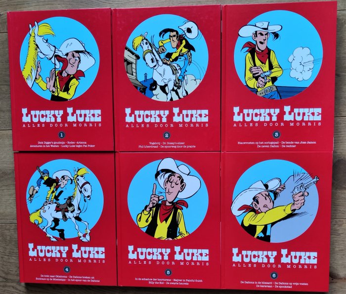 Lucky Luke - Complete Serie - Alles door Morris - 18 Album - Genoptryk - 2018