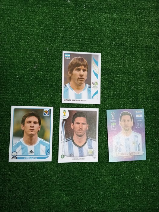 Panini - World Cup 2006/10/14/22 - Messi -(Including Rookie!) - 4 Loose stickers