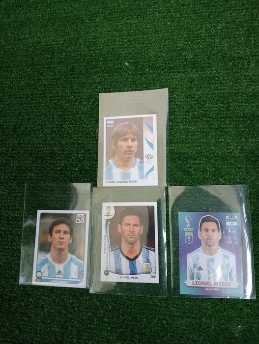 Panini - World Cup 2006/10/14/22 - Messi -(Including Rookie!) - 4 Loose stickers