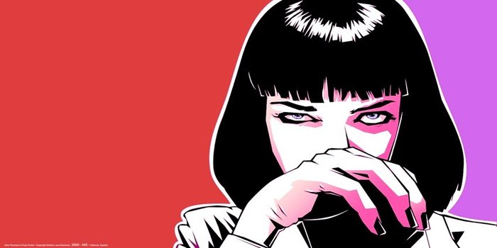 Luna ediciones - Tribute to Uma Thurman in Pulp Fiction - Pop Art - Big Size