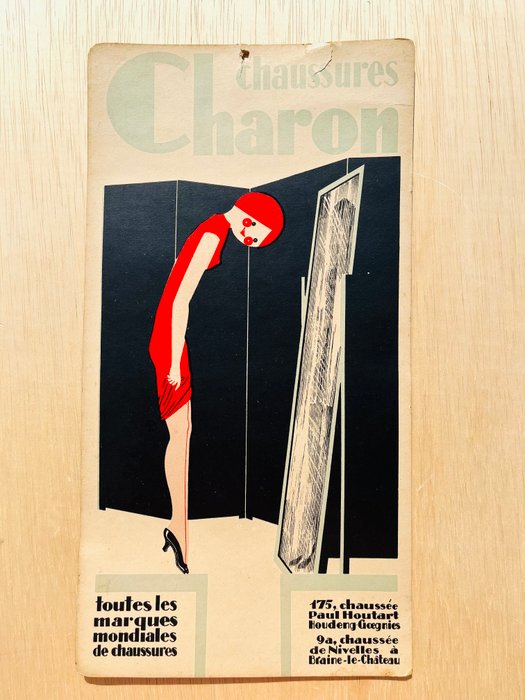 Artist unknown - 1930 Charon Chaussures Art Deco Advertising Poster - 1930‹erne