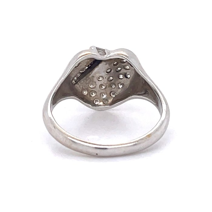 Ring - 18 kraat Hvidguld Diamant (Natur)