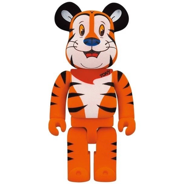 Medicom Toy Be@rbrick - 400%  100% Bearbrick set - Tony The Tiger Flocky (Kelloggs)