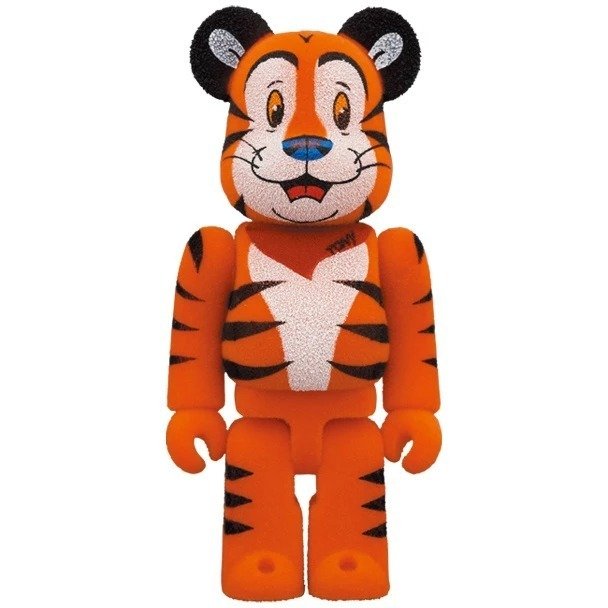 Medicom Toy Be@rbrick - 400%  100% Bearbrick set - Tony The Tiger Flocky (Kelloggs)