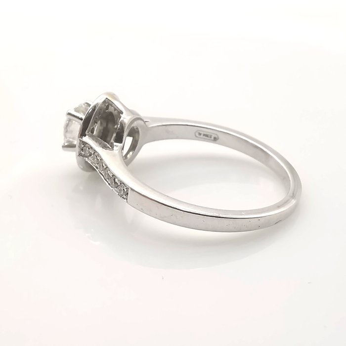 Forlovelsesring - 18 kraat Hvidguld -  1.14ct. tw. Diamant (Natur)