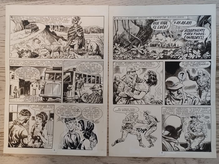 Bignotti, Franco - 2 Original page - Mister No - n. 31 "El Loco" - 1977