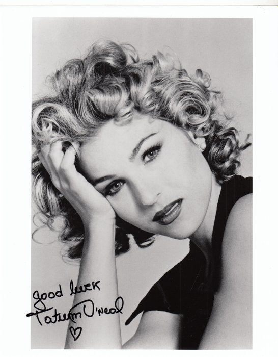 Paper Moon - Tatum O'Neal - signed in person - autograph, maxi-photo with dedication "good luck"