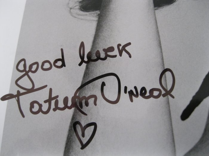 Paper Moon - Tatum O'Neal - signed in person - autograph, maxi-photo with dedication "good luck"