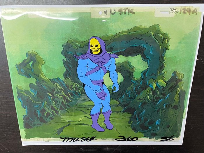 He-Man and the Masters of the Universe (1983) - 1 Original animationscelle af Skeletor, med kopibaggrund