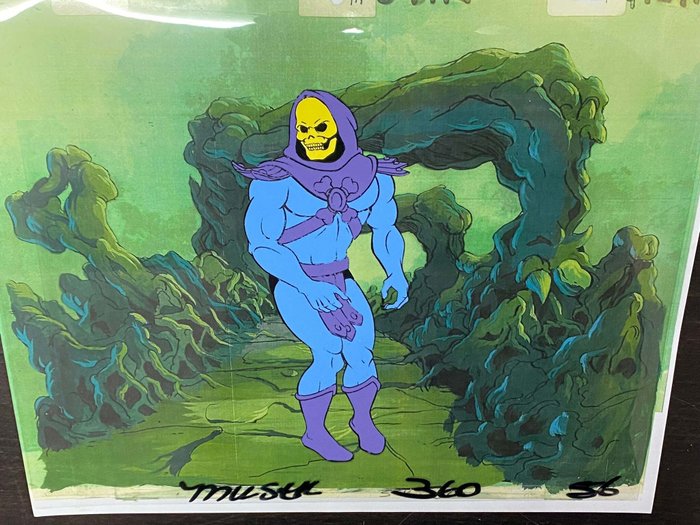 He-Man and the Masters of the Universe (1983) - 1 Original animationscelle af Skeletor, med kopibaggrund