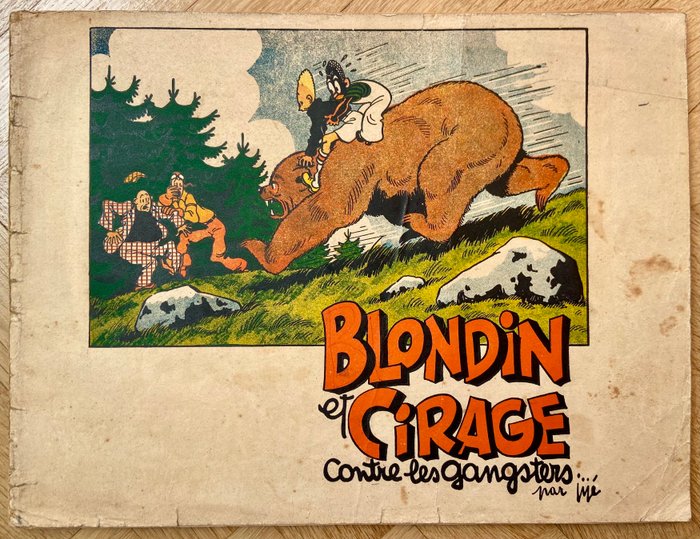 Blondin et Cirage T2 - Blondin et Cirage contre les gangsters + timbres Spirou - B - 1 Album - Første udgave - 1942