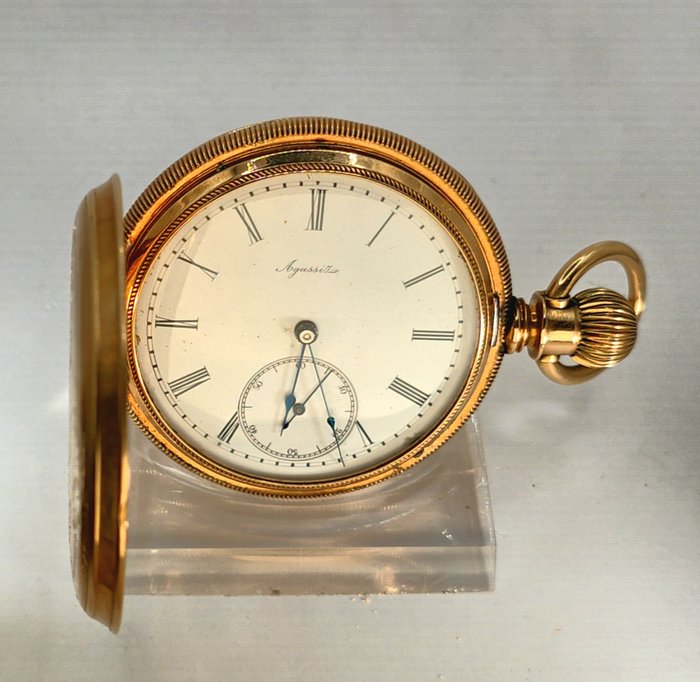 Agassiz Geneve - Komplett gravierte 14Kt. Gold Savonette - 1A Qualitätswerk - Schweiz omkring 1887