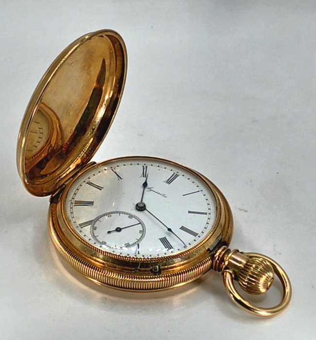 Agassiz Geneve - Komplett gravierte 14Kt. Gold Savonette - 1A Qualitätswerk - Schweiz omkring 1887