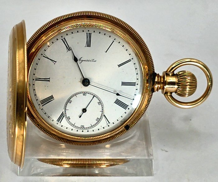 Agassiz Geneve - Komplett gravierte 14Kt. Gold Savonette - 1A Qualitätswerk - Schweiz omkring 1887