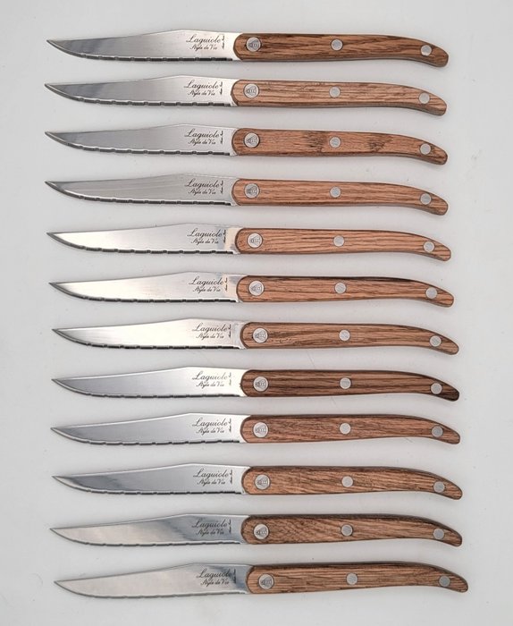 Laguiole Style de Vie - Bordknive sæt (12) - Egetræ - Oak Steak knive