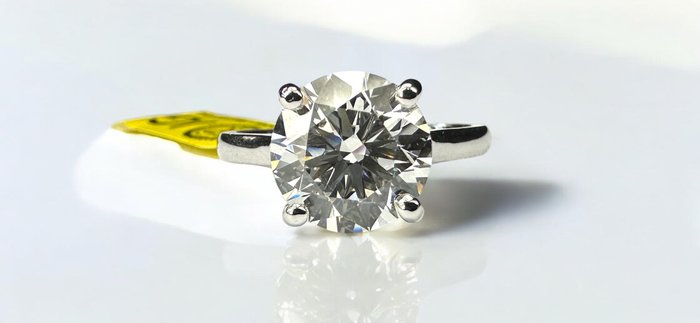 Ring - 18 kraat Hvidguld -  3.25ct. tw. Diamant (Laboratoriedyrket)