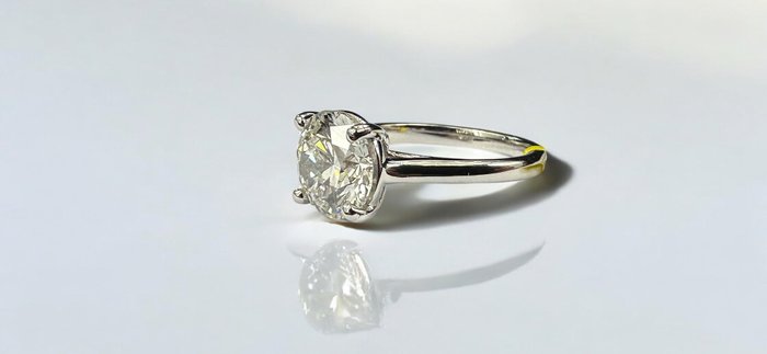 Ring - 18 kraat Hvidguld -  3.25ct. tw. Diamant (Laboratoriedyrket)