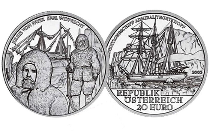 Østrig 20 Euro 2005 "Polarexpedition Tegetthoff" Proof  (Ingen mindstepris)