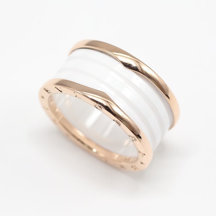 Bvlgari - Ring - Bzero 1 - 18 kraat Rosaguld Keramisk