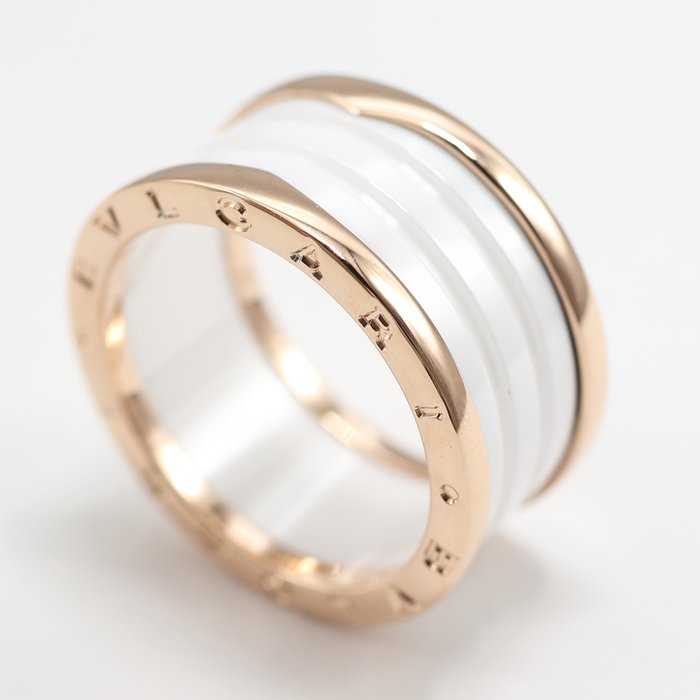 Bvlgari - Ring - Bzero 1 - 18 kraat Rosaguld Keramisk