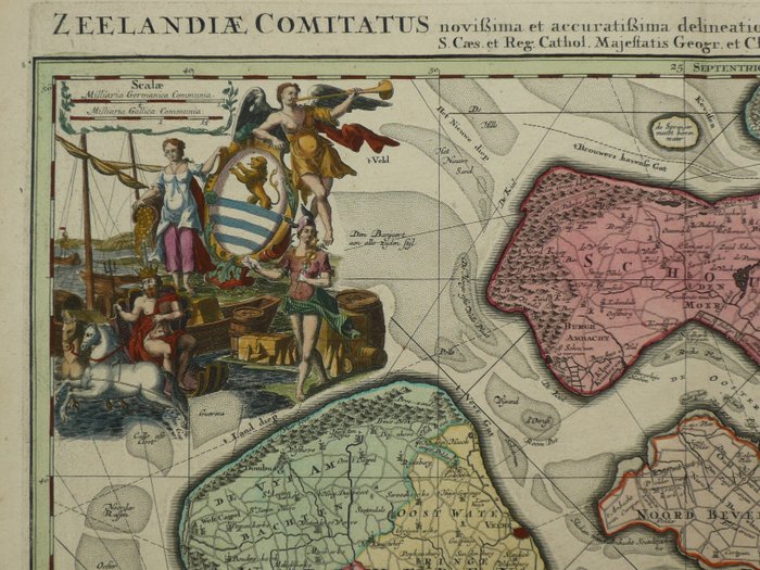 Holland - Sjælland; M Seutter - Zeelandiae Comitatus - 1721-1750