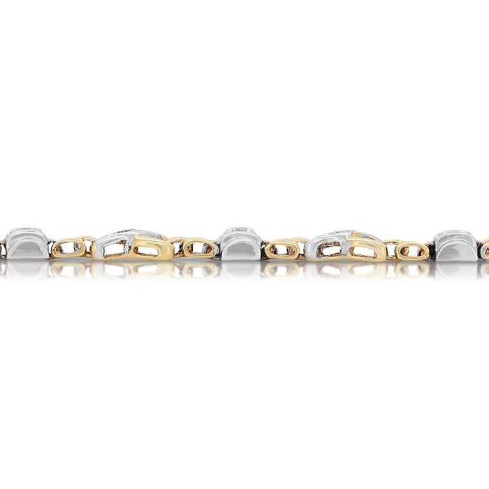 Armbånd - 18 kraat Gulguld, Hvidguld -  1.55ct. tw. Diamant (Natur)  - Diamant