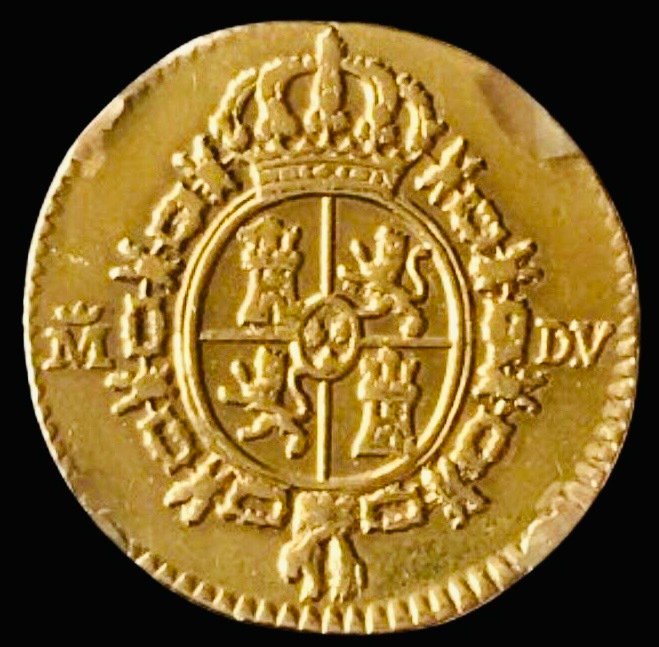 Spanien. Carlos III (1759-1788). 1/2 Escudo - 1787 - Madrid - Usada como Joya - (R641)  (Ingen mindstepris)