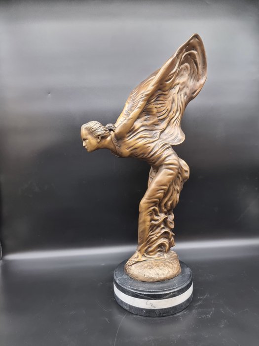 Statue, Bronze XL Rolls Royce - Flying Lady Emily - Spirit of Ecstasy - 65 cm - Bronze, Marmor