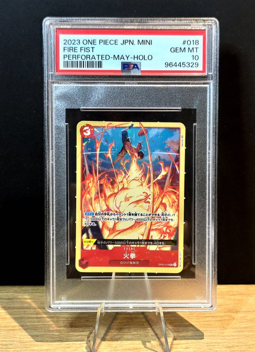 One Piece Japanese Graded card - Promo Holo - Fire Fist - Portgas D. Ace - PSA 10