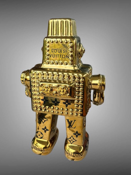 AmsterdamArts - Louis Vuitton chrome gold Robot statue