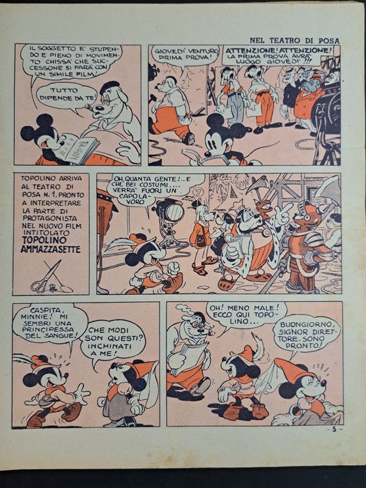 Gli Albi d'Oro n. 23 - Topolino Ammazzasette - 1 Comic - Første udgave - 1938