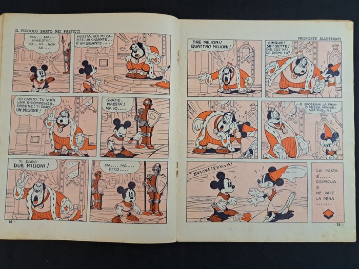 Gli Albi d'Oro n. 23 - Topolino Ammazzasette - 1 Comic - Første udgave - 1938