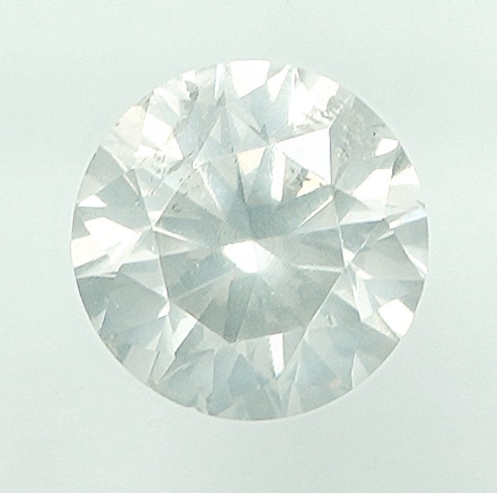 1 pcs Diamant  (Natur)  - 0,41 ct - H - I2 - Gem Report Antwerp (GRA)