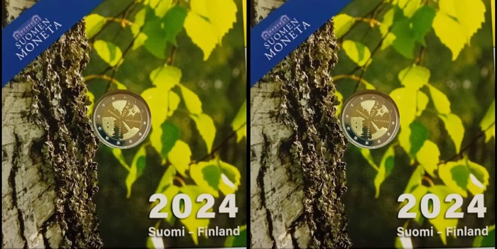 Finland. 2 Euro 2024 "Architettura finlandese" (2 monete) Proof  (Ingen mindstepris)