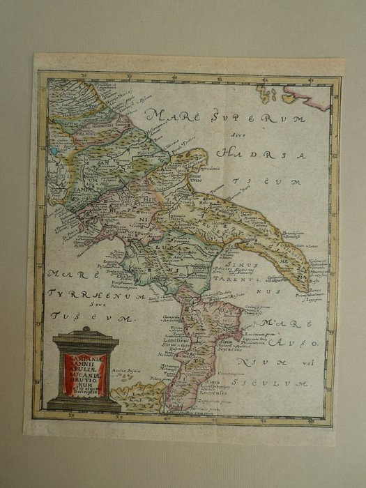 Europa - Italia / Sicilia / Puglia / Calabria / Napoli; Ph Cluverius / Martinu Haïler - Campaniae namnii Apulliae Lucaniae brutio - 1681-1700