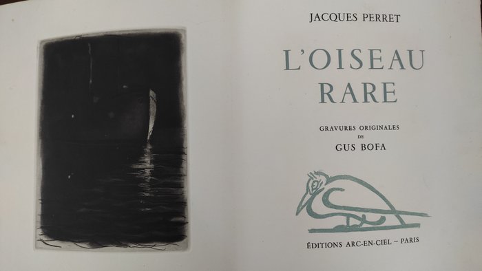 Signé; Gus Bofa Jacques Perret - L'oiseau rare - 1952