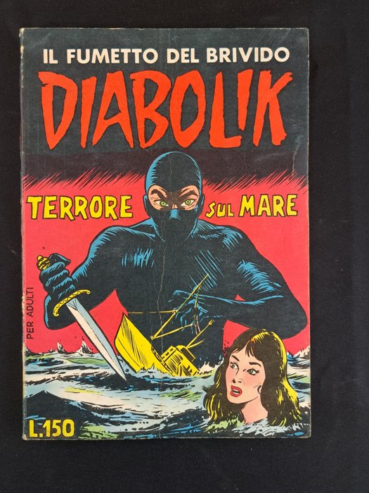 Diabolik Prima Serie n. 7 - Terrore Sul Mare - 1 Comic - Første udgave - 1963