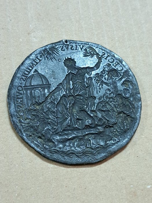 England. Maria 1. af England (1553-1558). Uniface medal by Jacopo Nizolla da Trezzo. Reverse Later cast