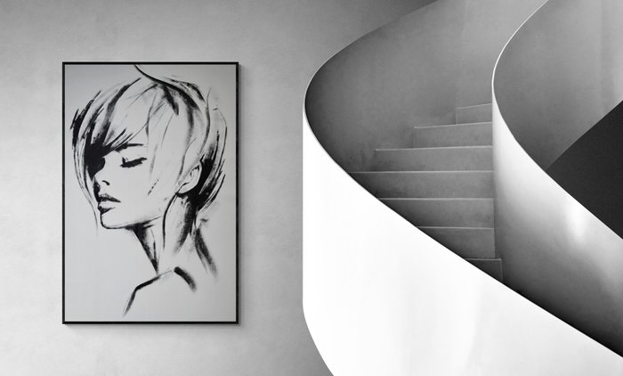 Asko Art - Monochrome Faces Nº16 - XXL Canvas