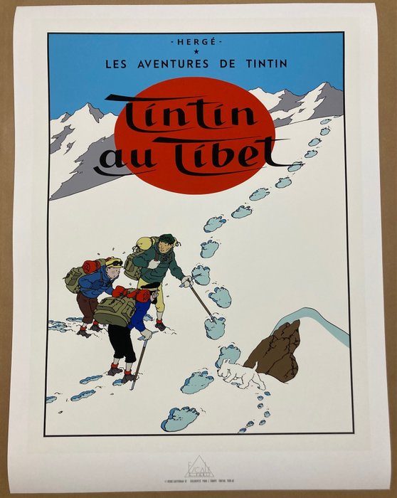 Hergé - 1 Silkscreen - Tintin - Tintin au Tibet - 1987