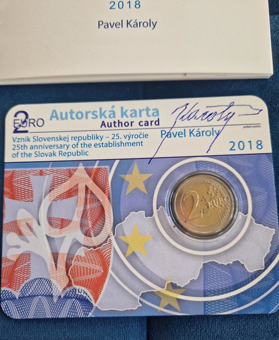 Slovakiet. 2 Euro 2018 "Slovak Republic" (signed by the author)